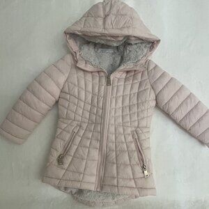 Pastel Pink Zip-Up Coat with Hood – Cozy & Stylish – 4T